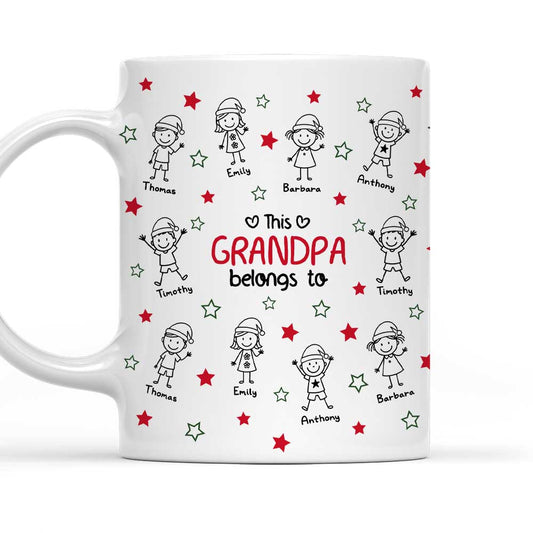 Grandpa And His Little Stars - Personalized Custom Coffee Mug