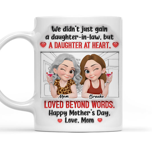 A Daughter At Heart - Personalized Custom 3D Inflated Effect Mug