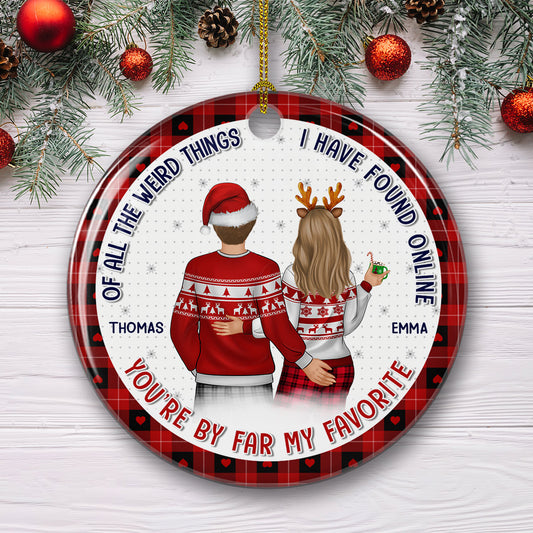 You Are By Far My Favorite Husband - Personalized Custom Ceramic Ornament