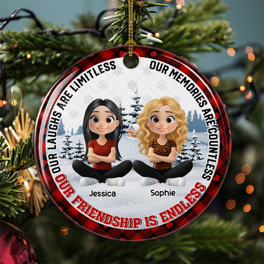Our Friendship Is Endless Ver New - Personalized Custom Ceramic Ornament