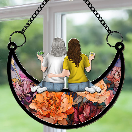 Motherhood Is The Greatest Thing - Personalized Custom Suncatcher