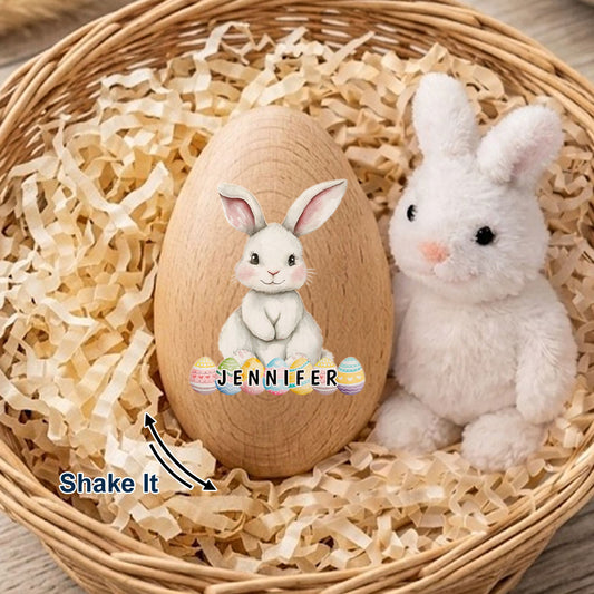 Happy Easter - Personalized Custom Wooden Egg Shaker