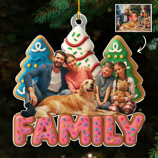 Sweet Family Tree Ver Photo - Personalized Custom Acrylic Ornament