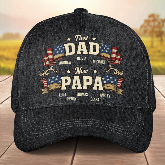 Promoted To Papa - Personalized Custom Classic Cap