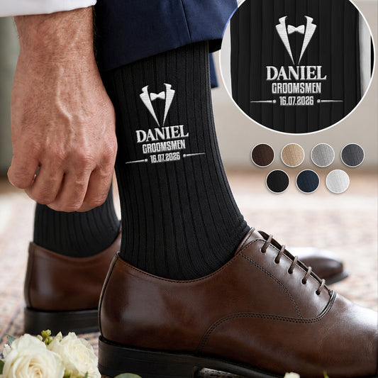 Best Groom Ever - Personalized Custom Men Socks