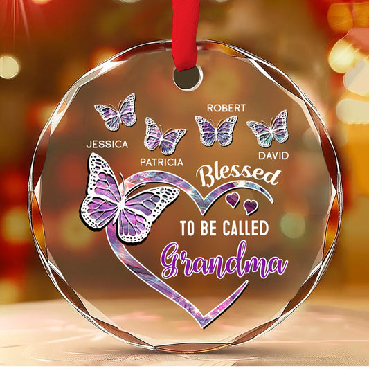 Blessed Mimi - Personalized Custom Glass Ornament