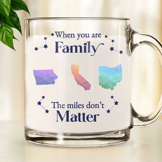 Distance Cannot Weaken The Bonds Of Family - Personalized Glass Mug