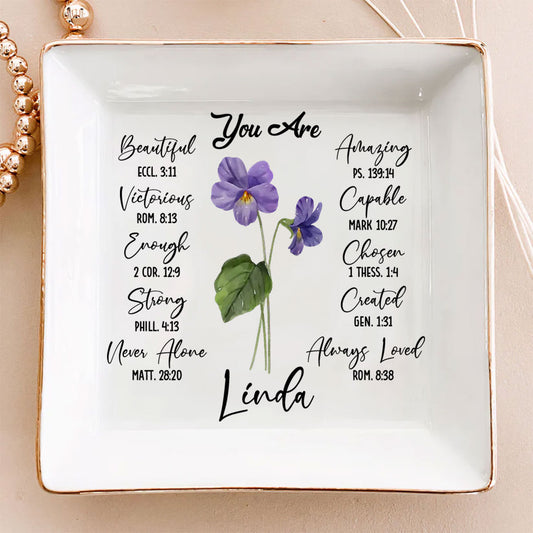 A Friend Is Like A Flower - Personalized Custom Jewelry Dish