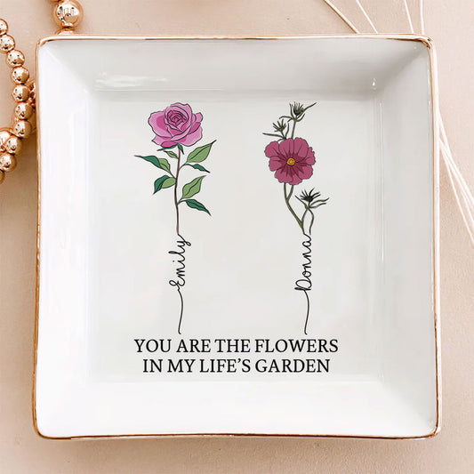 If Friends Were Flowers - Personalized Custom Jewelry Dish