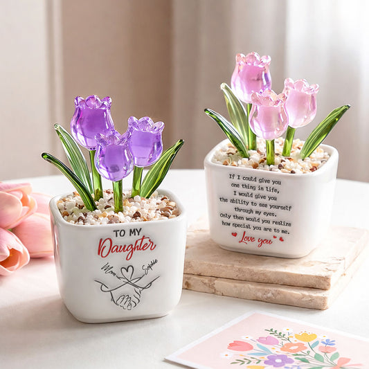 How Special You Are To Me - Personalized Custom 3D Inflated Effect Glass Everlasting Tulips