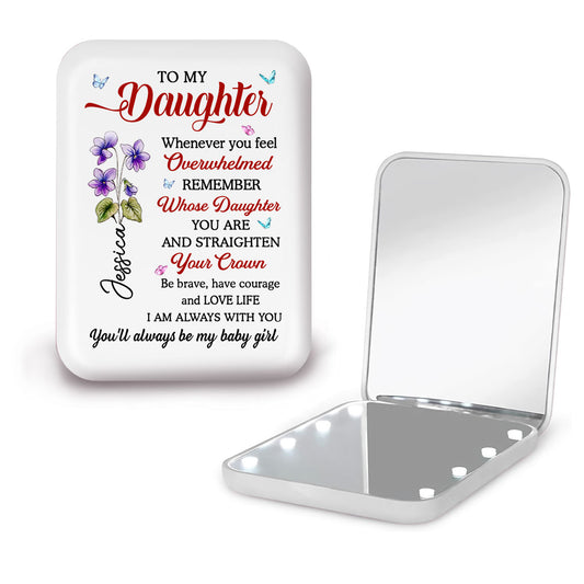 Be Brave - Personalized Custom LED Pocket Mirror