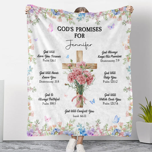 Gods Promises - Personalized Custom Fleece Blanket
