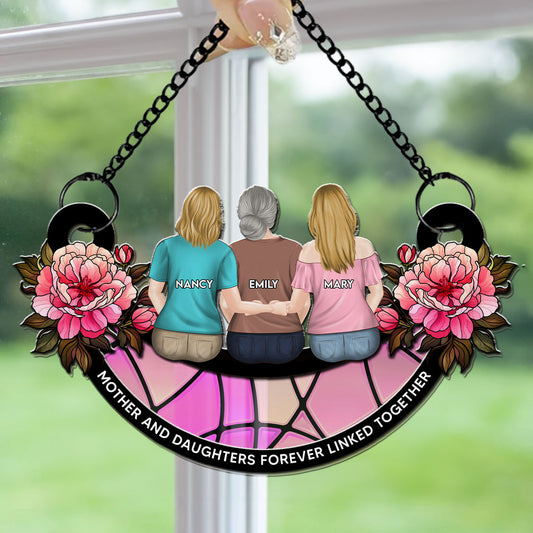 Mother And Daughters - Personalized Suncatcher