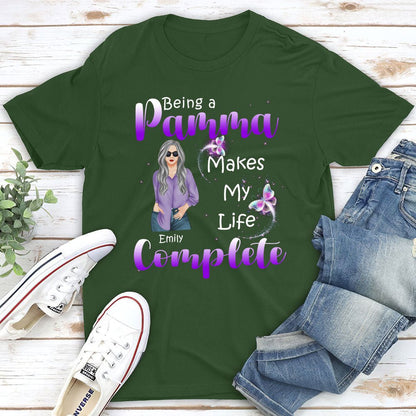 Being A Grandma - Personalized Custom Unisex T-shirt - Blithe Hub