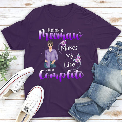 Being A Grandma - Personalized Custom Unisex T-shirt - Blithe Hub
