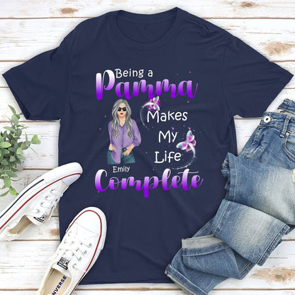 Being A Grandma - Personalized Custom Unisex T-shirt - Blithe Hub