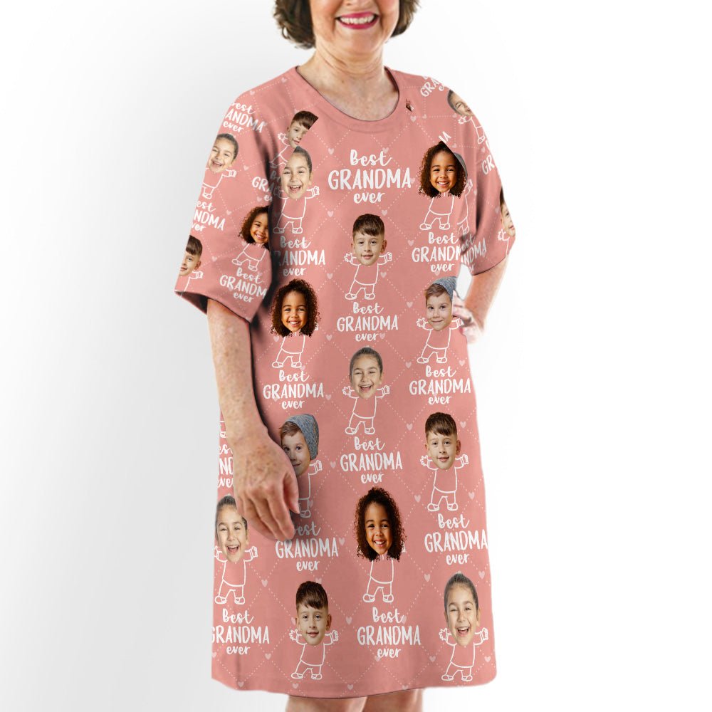 Best Grandma Ever - Personalized Custom 3/4 Sleeve Dress - Blithe Hub
