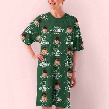 Best Grandma Ever - Personalized Custom 3/4 Sleeve Dress - Blithe Hub