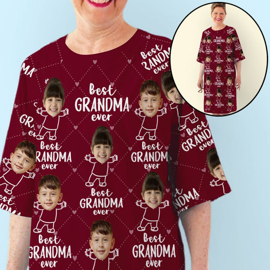 Best Grandma Ever - Personalized Custom 3/4 Sleeve Dress - Blithe Hub