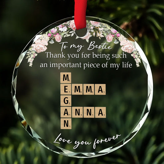 Friends Make Everything Easier  - Personalized Custom Glass Ornament