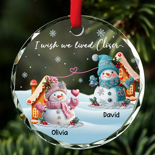 I Want Us To Be Together - Personalized Custom Glass Ornament