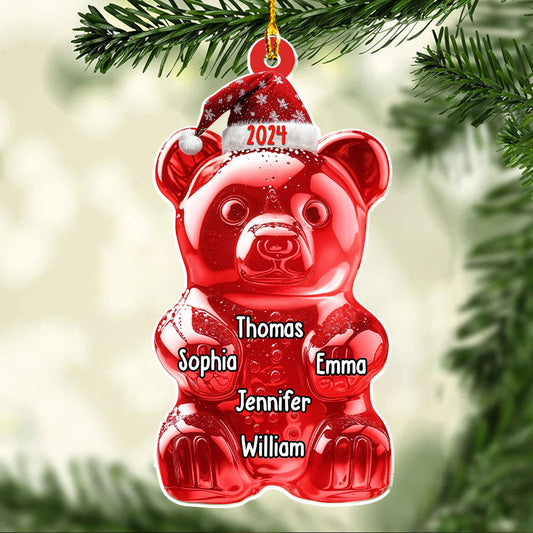 Gummy Bear Custom Family Name - Personalized Custom Acrylic Ornament