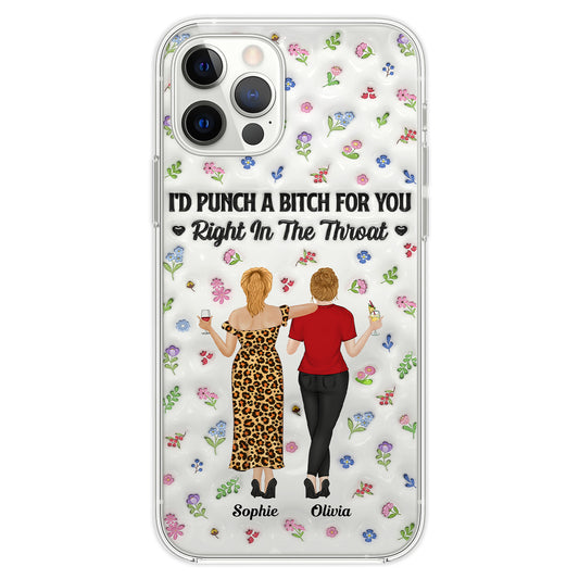 Punch Bitch Besties - Personalized Custom 3D Inflated Effect Phone Case