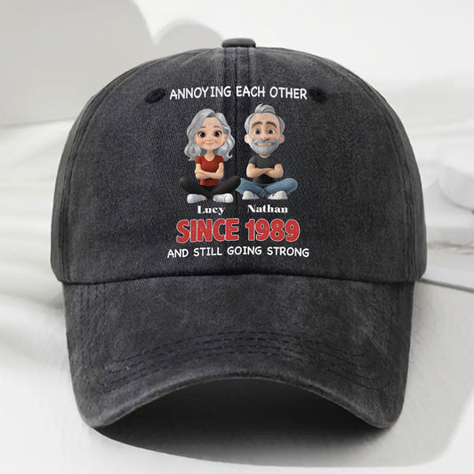 Forever Love - Personalized Vintage Washed Denim Cap