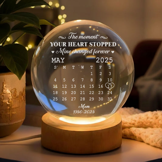 The Moment - Personalized Custom Crystal Globe Lamp