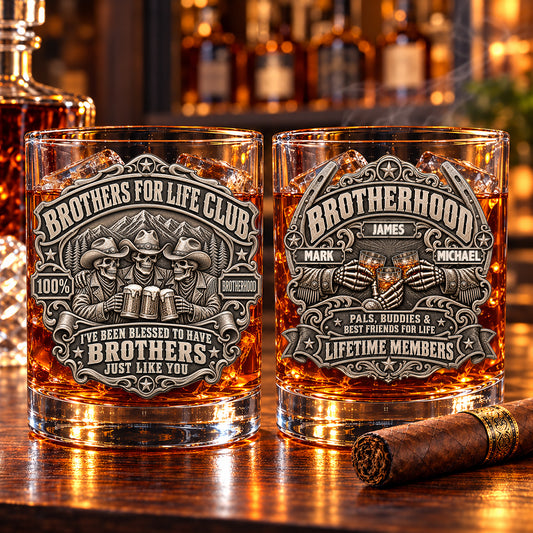 Partners Till the Bones - Personalized Whiskey Glass