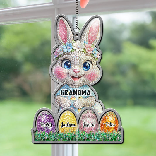 Nana Easter Bunny - Personalized Custom Suncatcher