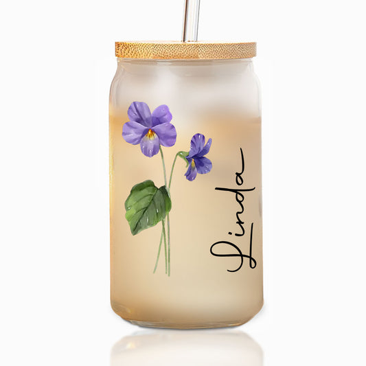 Live Bloom Wildly - Personalized Glass Can