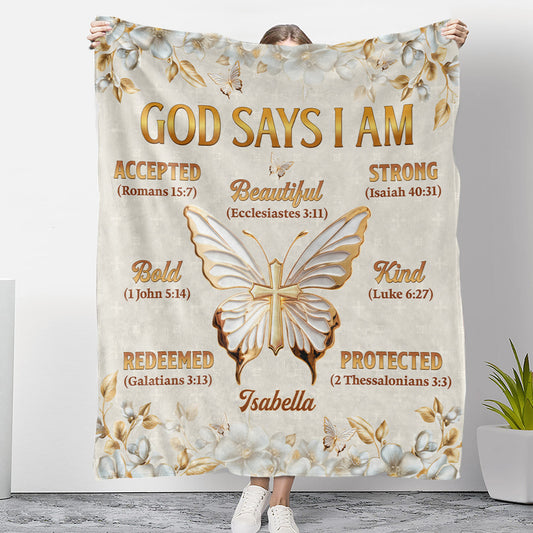 Just I Am - Personalized Custom Fleece Blanket