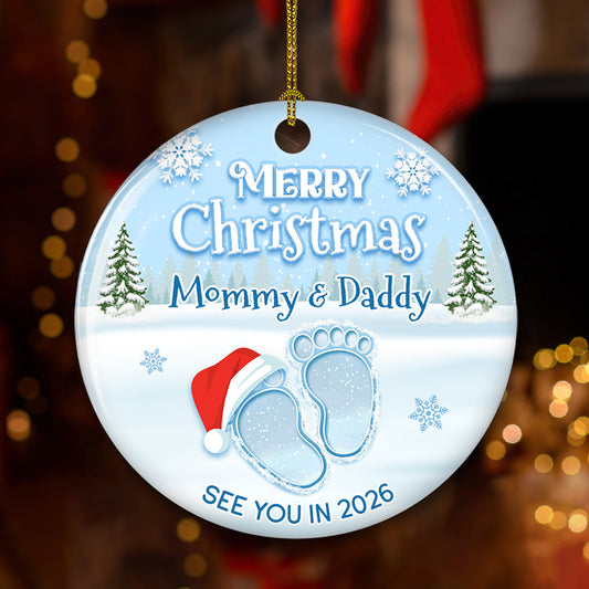 See You Next Year - Personalized Custom Ceramic Ornament