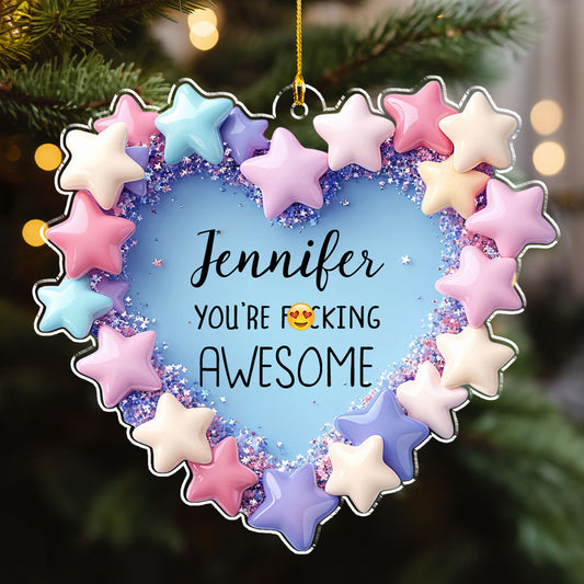 You Are Awesome Bestie - Personalized Custom Acrylic Ornament