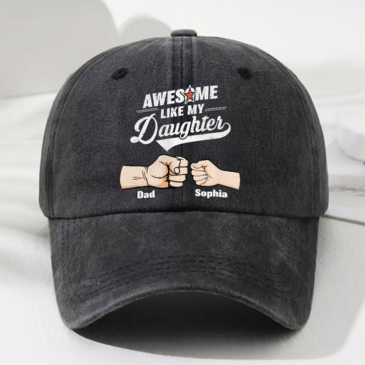 Awesome - Personalized Custom Vintage Washed Denim Cap