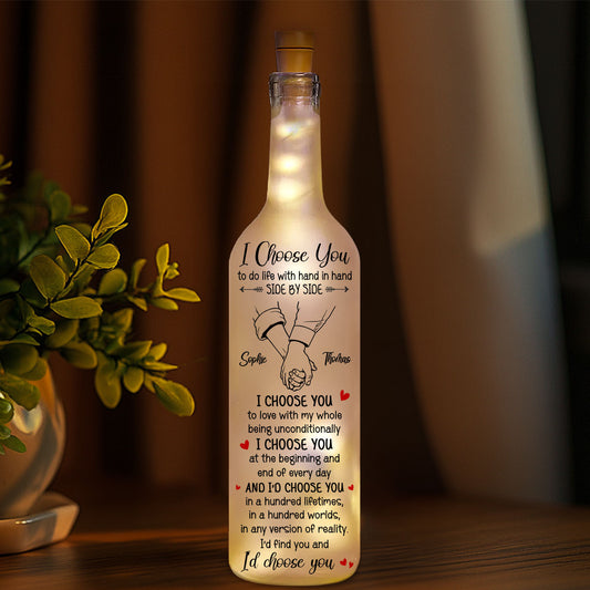 I Choose You - Personalized Custom Bottle Lamp
