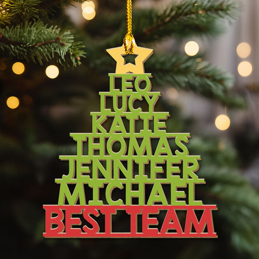Best Team - Personalized Custom Wood Ornament