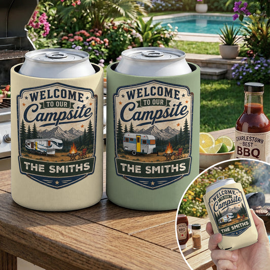 Our Campsite - Personalized Skinny Can Cooler
