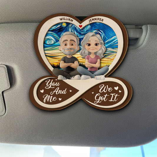 How Much I Love You - Personalized Custom Car Visor Clip