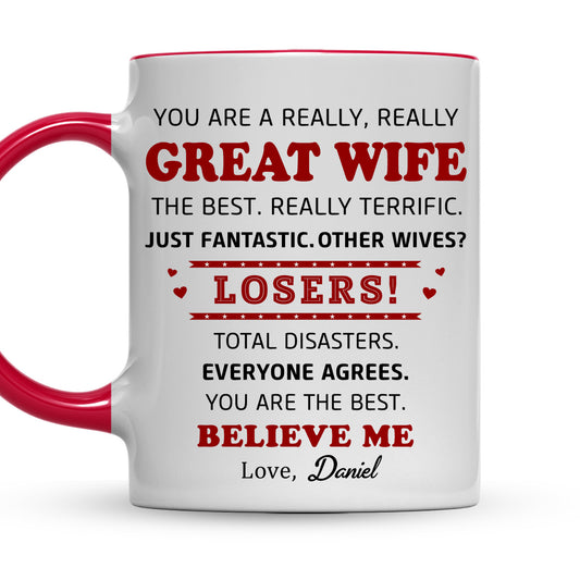 Great Wife - Personalized Custom Accent Mug