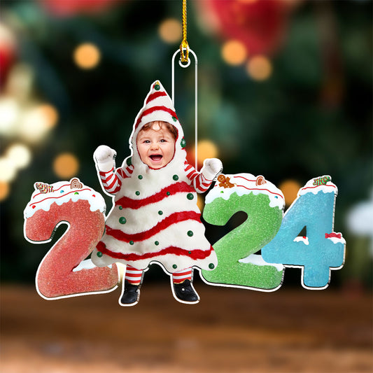 Christmas Tree Cake With Baby 2024 - Personalized Custom Acrylic Ornament