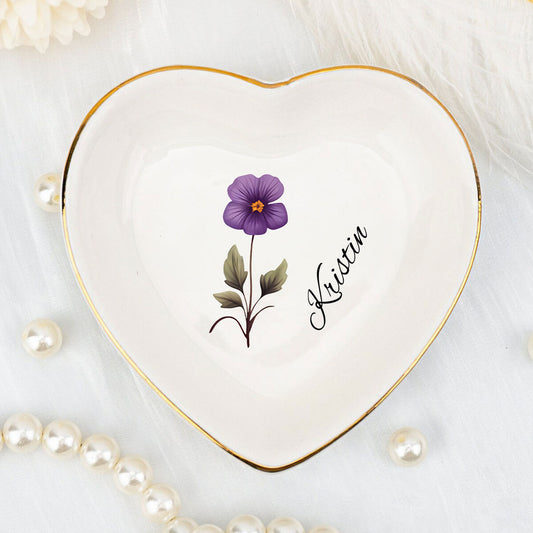 Flowers Are Loves Truest Language - Personalized Custom Jewelry Dish