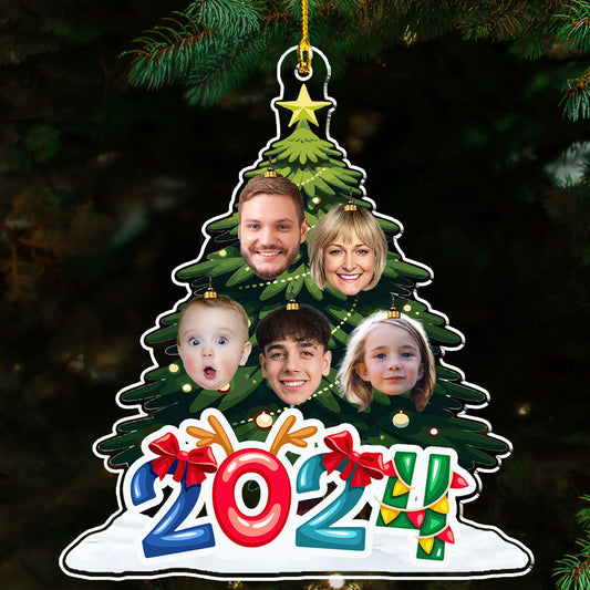 Tree Family Christmas - Personalized Custom Acrylic Ornament