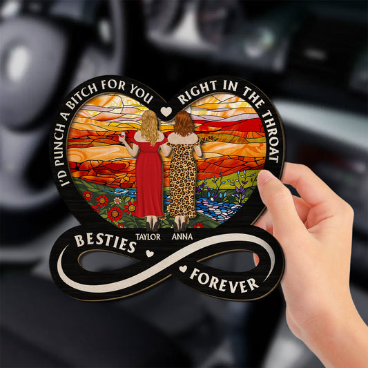 Heartfelt Friendship Forever - Personalized Custom Car Visor Clip