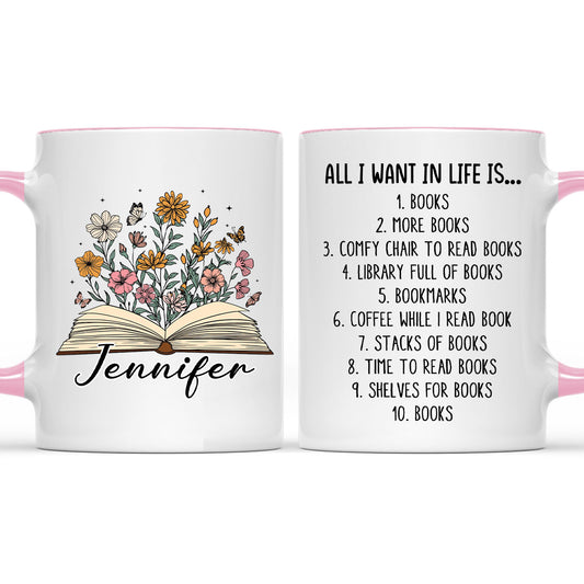 More Books Please - Personalized Custom Accent Mug