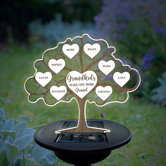 Grandkids Make Life More Grand - Personalized Solar Light