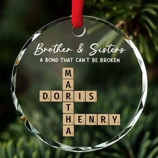 Siblings Make Ordinary Days Special - Personalized Custom Glass Ornament