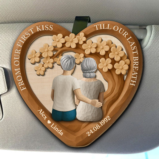 Couple Together Old - Personalized Custom Car Visor Clip