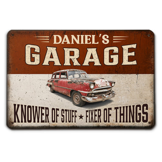 TEST - Fixer And Knower - Personalized Custom Metal Sign